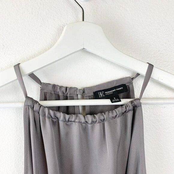 NWT INC International Concepts Satin Crepe Halter-Neck Midi Dress Size 8 - Picture 8 of 11